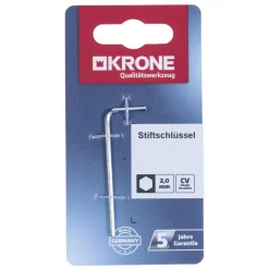 Krone Stiftschlüssel 6-kantig 2 mm