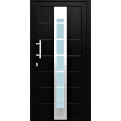 Kunststoff-Haustür D84 anthrazit 100 x 210 cm Anschlag links