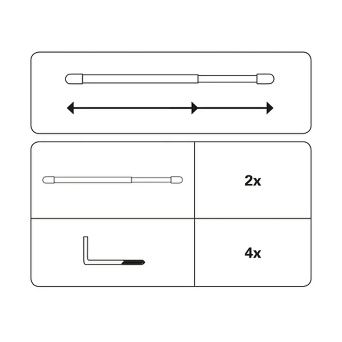 K-Vitragest. extra 100cm weiß