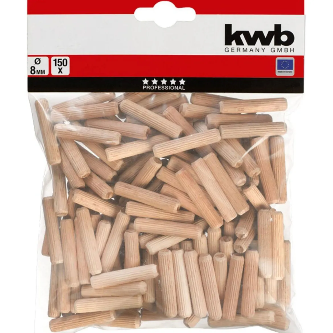 kwb Holzdübel 8 x 40 mm 150 Stück