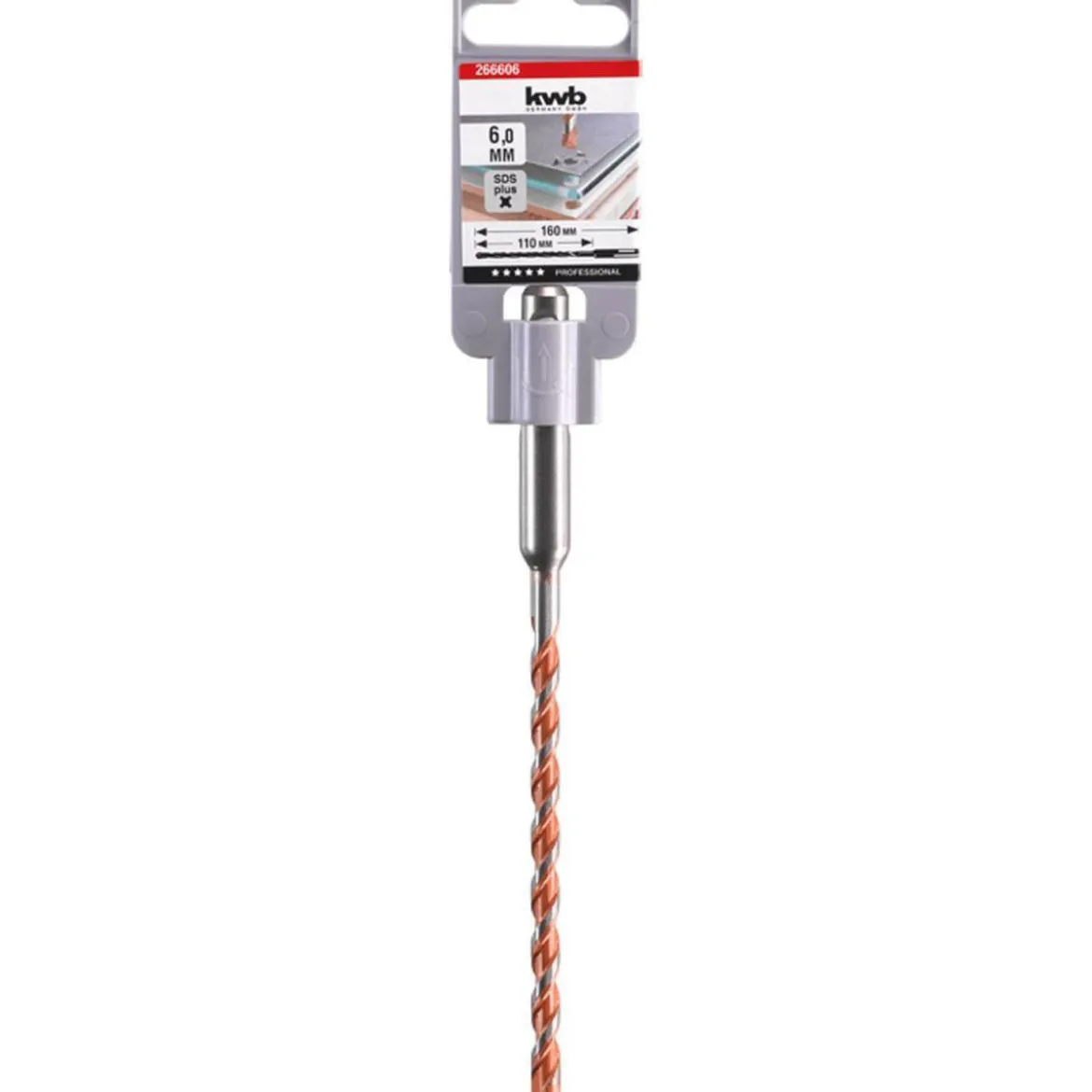 kwbAllzweck-Hammerbohrer Easy Cut mit SDS-Plus Schaft 160 mm Durchmesser 6 mm