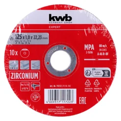 kwb Expert Inox-Gewebetrennscheiben-Set für Metall gerade, extradünn 10-tlg. Ø 125 x 1 mm