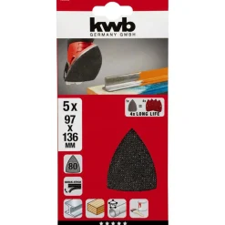 kwbGitterleinen für Deltaschleifer 97 x 136 mm K80