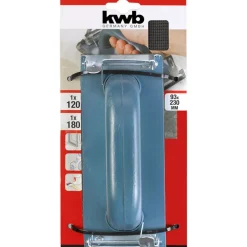 kwbHandschleifer-Set mit 2 Gitterleinenstreifen