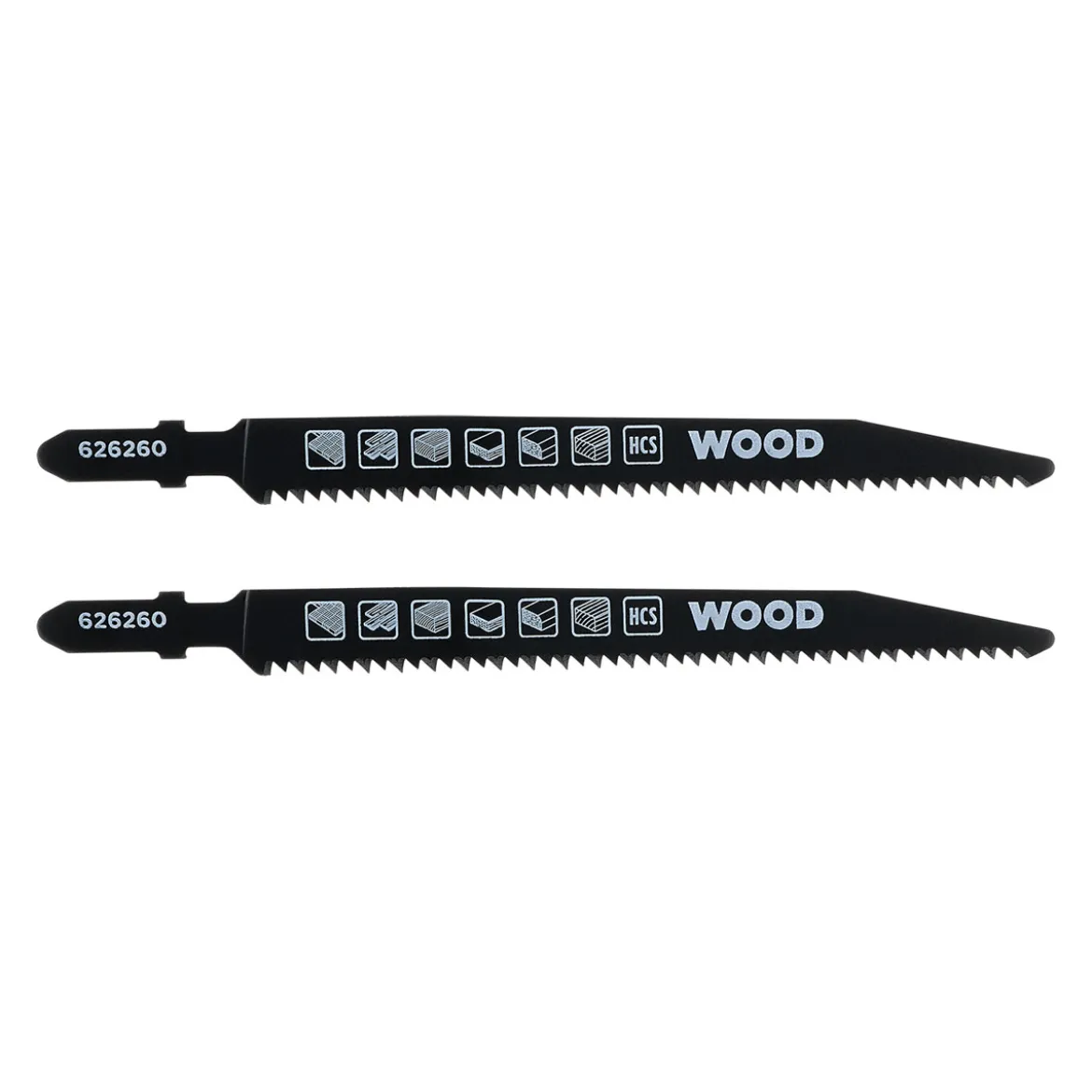 kwb HCS-Stichsägeblätter Down-Cut mit T-Schaft für Laminat und Holz fein, 2-tlg.117 mm