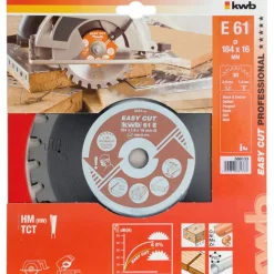 kwbKreissägeblätter Easy Cut für Handkreissägen Durchmesser 184x16 mm