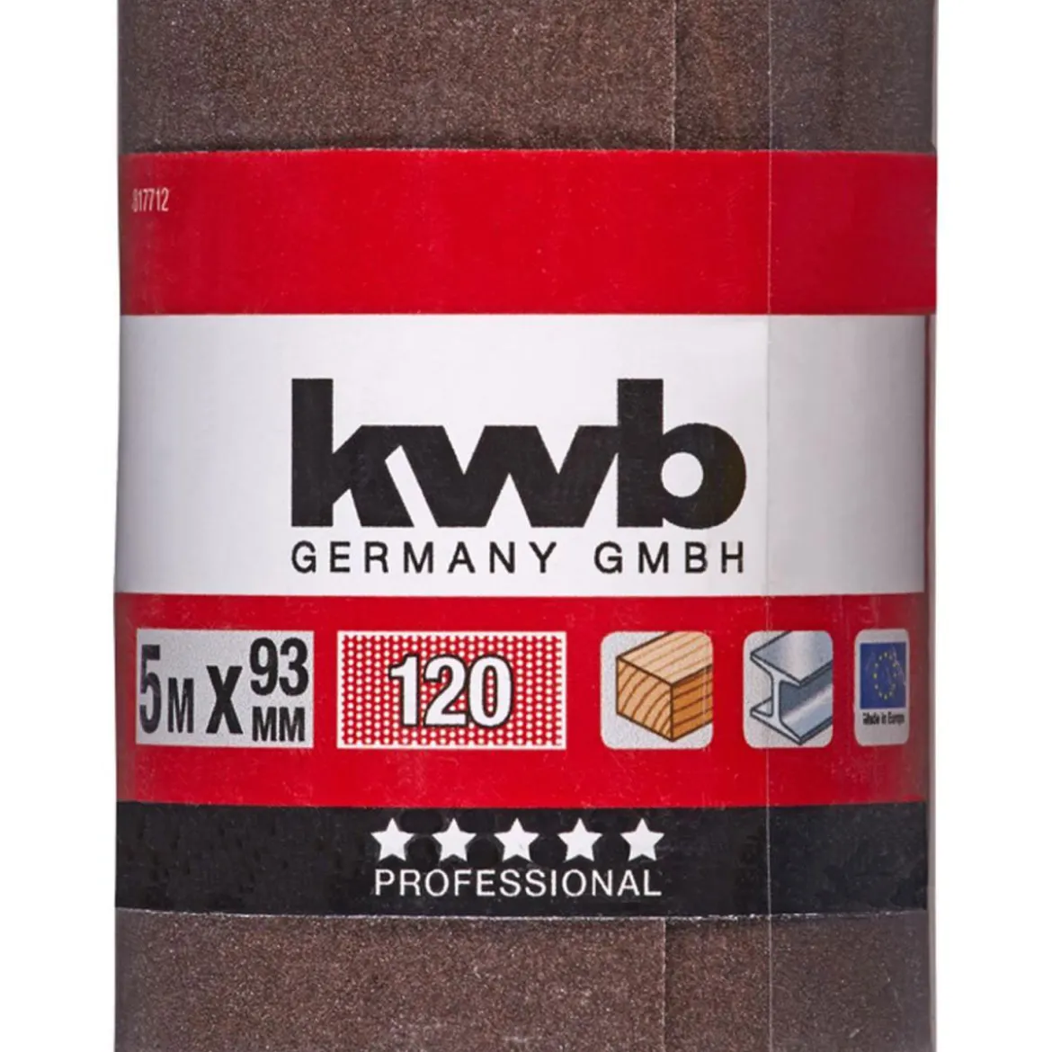 kwbSchleifmittel-Rollen Holz und Metall 5 m x 93 mm K120