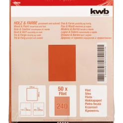 kwbSchleifpapier Holz und Farbe Flint 230 x 280 mm K240