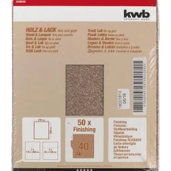kwbSchleifpapier Holz und Lack Finishing 230 x 280 mm K40