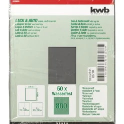 kwbSchleifpapier Lack und Auto wasserfest 230 x 280 mm K800