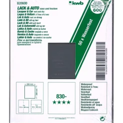 kwbSchleifpapier Lack und Auto wasserfest 230 x 280 mm K600