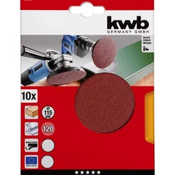 kwbSchleifscheiben Quick-Stick Holz und Metall Durchmesser 115 mm K120