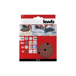 kwbSchleifscheiben-Set Quick Stick Universal 30 teilig Durchmesser 125 mm