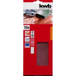 kwbSchleifstreifen Holz und Metall 93 x 230 mm K80