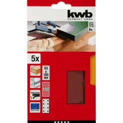 kwbSchleifstreifen Quick-Stick Holz und Metall 93 x 185 mm K180