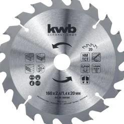 kwbSpanplattensägeblatt für Handkreissäge Durchmesser 160 mm