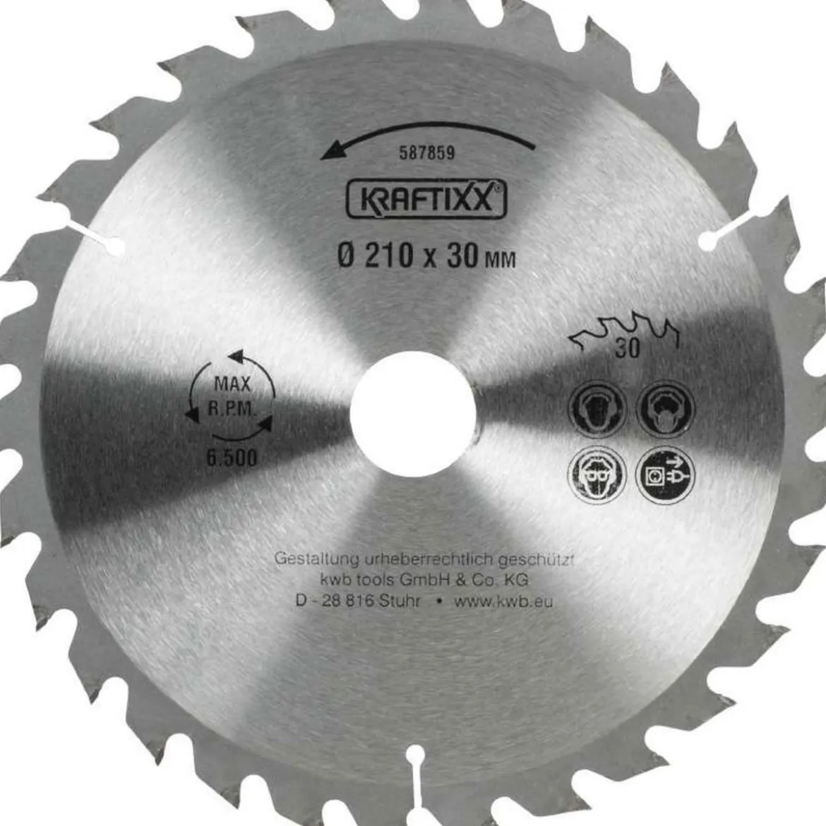 kwbSpanplattensägeblatt für Handkreissäge Durchmesser 210 mm