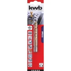 kwbSpiralbohrer Titan Durchmesser 6 mm