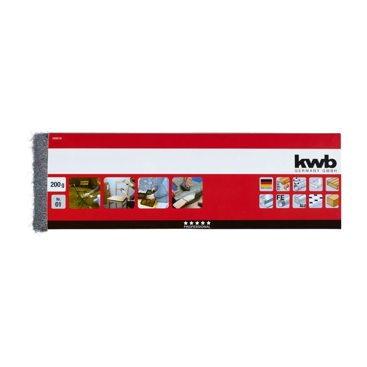 kwbStahlwolle mittel 200 g Nr 01