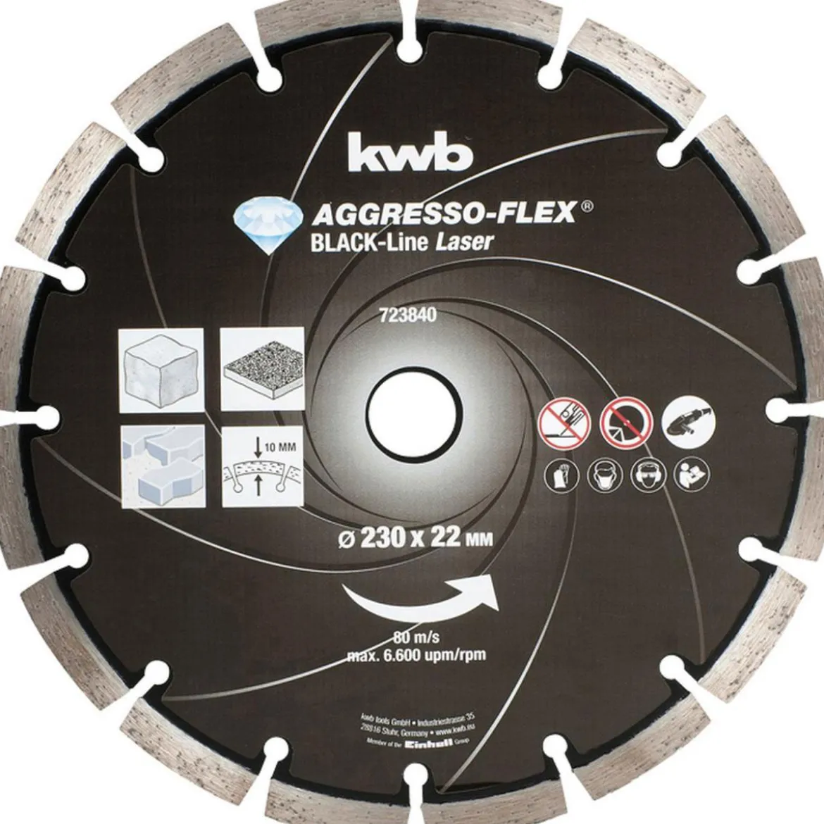 kwbTrennscheiben Aggreso Flex Black Line Diamant Durchmesser 230 mm