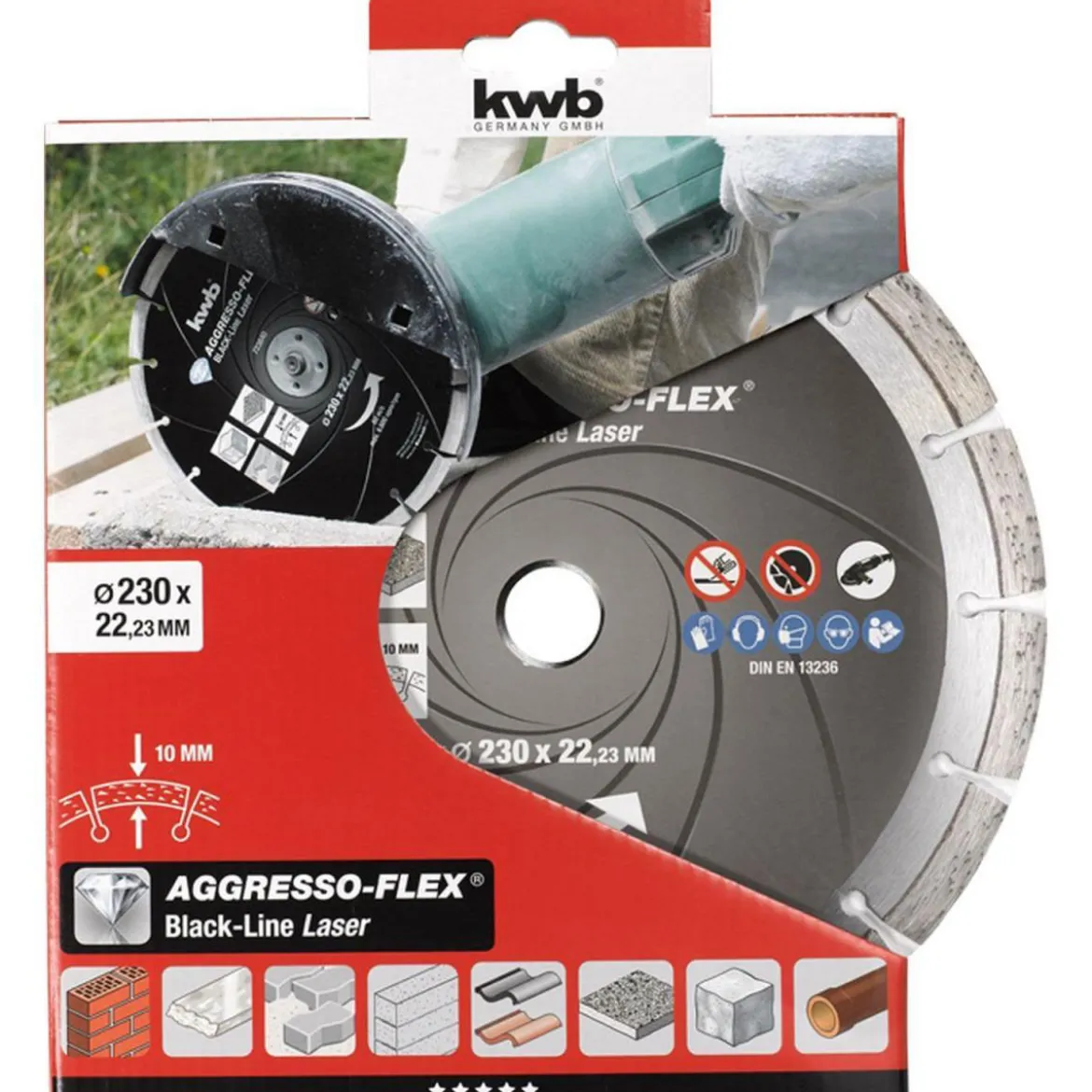 kwbTrennscheiben Aggreso Flex Black Line Diamant Durchmesser 230 mm