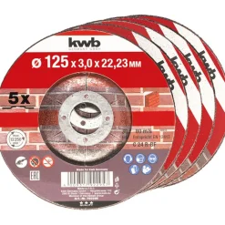 kwbTrennscheiben Steinbearbeitung Durchmesser 125 mm 5 Stück