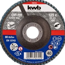 kwbZirkon-Schleifmop Durchmesser 125 mm K40