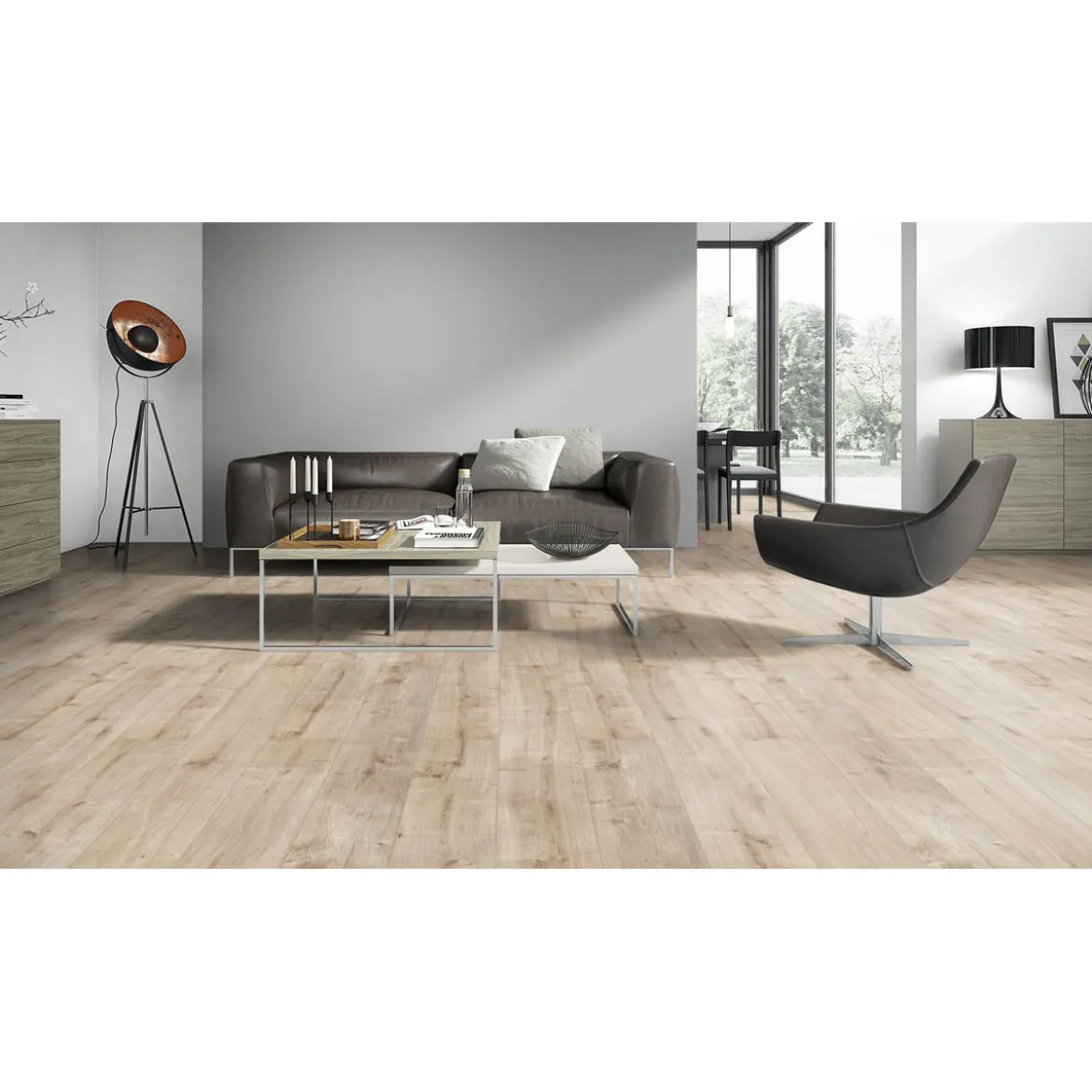 Laminat Style 4V 731-4 Eiche natur hell 1286 x 194 x 7 mm
