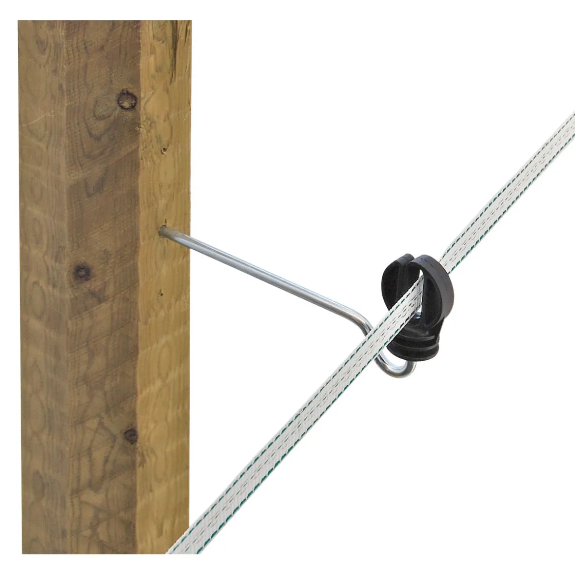 Langstiel-Bandisolator 22 cm schwarz 10 Stück