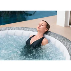 LAY-Z-SPA Whirlpool Bali 196x71cmGrau Rattan Rund