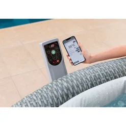LAY-Z-SPA Whirlpool Bali 196x71cmGrau Rattan Rund
