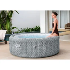 LAY-Z-SPA Whirlpool Bali 196x71cmGrau Rattan Rund