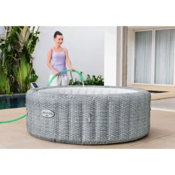 LAY-Z-SPA Whirlpool Bali 196x71cmGrau Rattan Rund