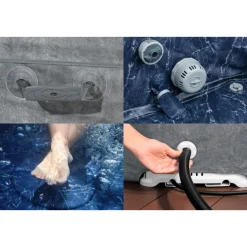 LAY-Z-SPA Whirlpool Carrara 170x65Foam Spa UltraFit Smart grau