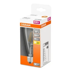 LED Edisonform E27 806lm 2.700K 60 WErsatz warmweiss Filament klar