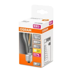LED Gluehlampe dim E27 806lm 27K 60W Ersatz warmweiss Filament klar
