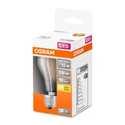 LED Gluehlampe E27 136lm 2.700K 15 WErsatz warmweiss Filament matt