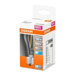 LED Gluehlampe E27 806lm 4.000K 60 WErsatz kaltweiss Filament klar