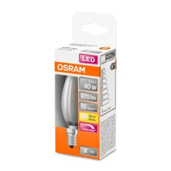 LED Kerze dim E14 470lm 2.700K 40 WErsatz warmweiss Filament matt