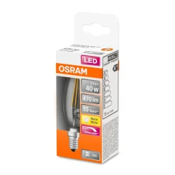 LED Kerze dim E14 470lm 2.700K 40 WErsatz warmweiss Filament klar