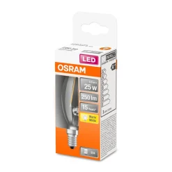 LED Kerze E14 250lm 2.700K 25 WErsatz warmweiss Filament klar