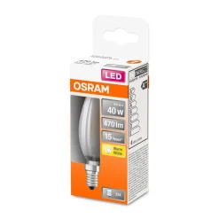 LED Kerze E14 470lm 2.700K 40 WErsatz warmweiss Filament matt
