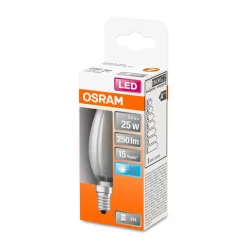 LED Kerze E14 250lm 4.000K25 W Ersatz kaltweiss Filament matt