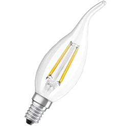 LED Kerze windstoss E14 470lm 2.700K40 W Ersatz warmweiss Filament klar