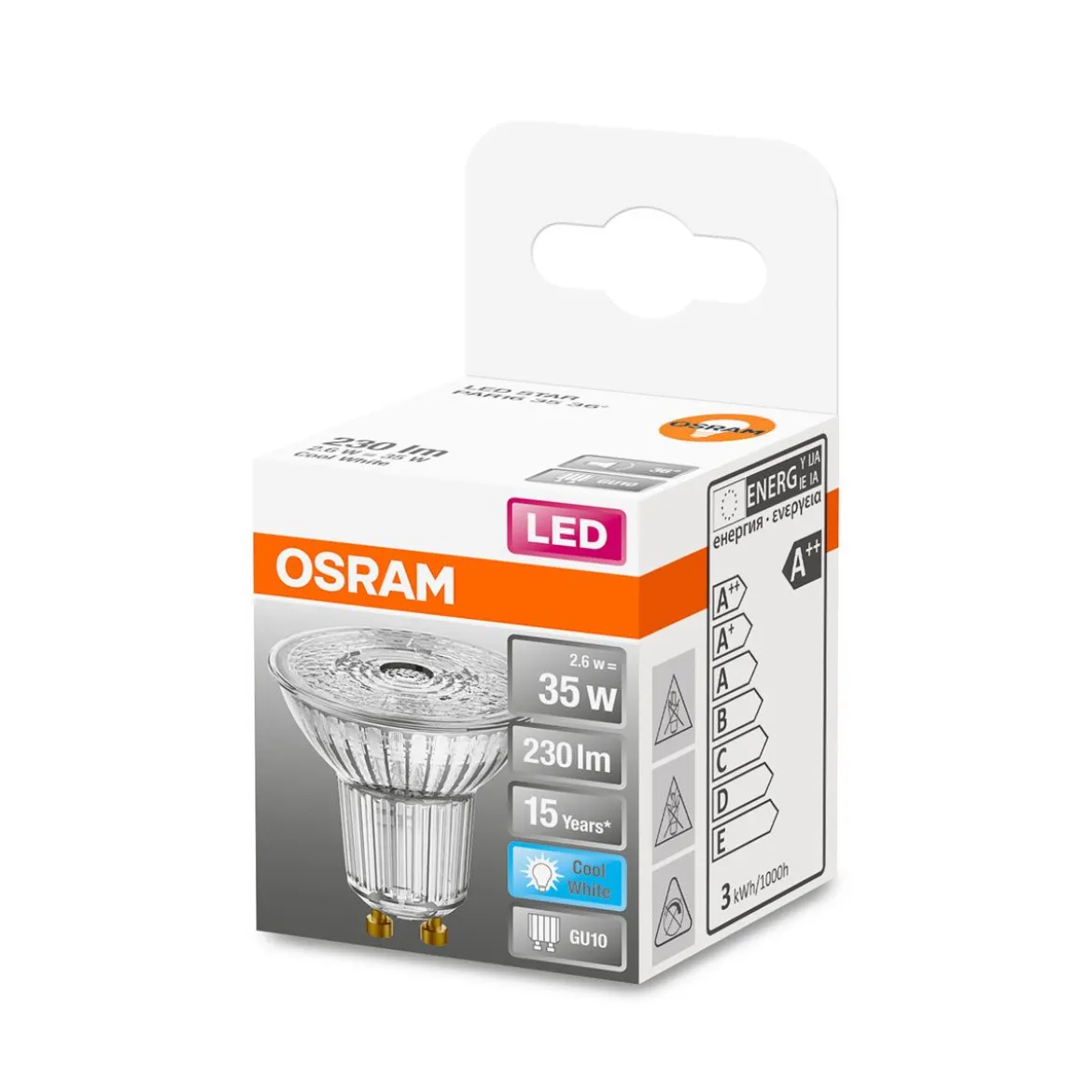 LED Reflektor 36grad GU10 230lm 4.000K35 W Ersatz kaltweiss