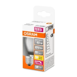 LED Tropfen dim E27 470lm 27K 40 WErsatz warmweiss Filament matt