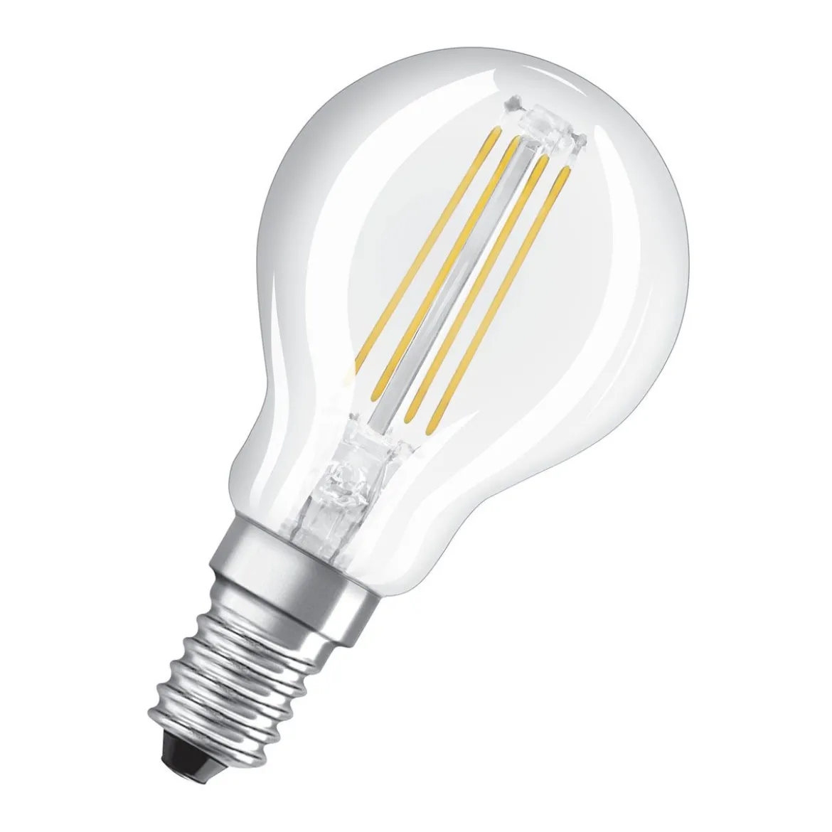 LED Tropfen E14 470lm 4.000K 40 WErsatz kaltweiss Filament klar