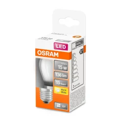 LED Tropfen E27 136lm 2.700K 15 WErsatz warmweiss Filament matt