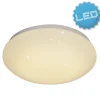 LED Deckenleuchte Como D 26 cm H 8,5 cmweiss Kristalleffekt