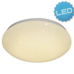 LED Deckenleuchte Como D 26 cm H 8,5 cmweiss Kristalleffekt